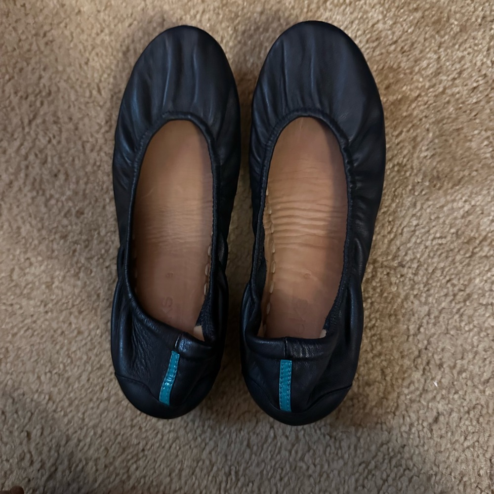 Tieks Black Flats Size 9